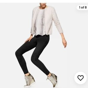 HUE Black Stretch Ultra-suede Leggings
